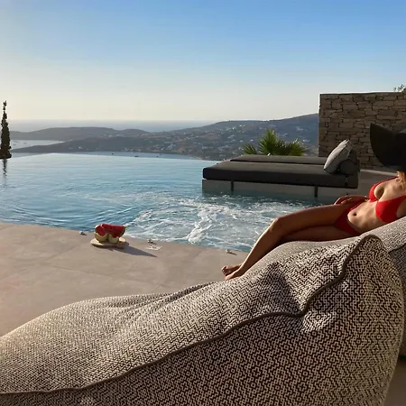 Infinity Sea View Hillside With Private Pool * Páros